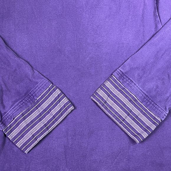 Lane Bryant Faux Layered 3/4 Sleeve Collar Blouse V Neck Plus Size 14/16 Purple - Picture 10 of 15